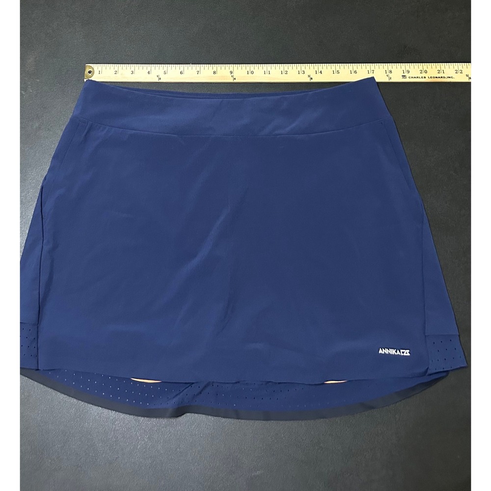 Annika Cutter & Buck Skort Womens L Blue CB DryTec UPF 50+ Golf Tennis Sporty - Picture 4 of 14